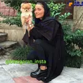 تیپ دیده نشده خانم بازیگر با سگی بامزه در آغوشش + عکس