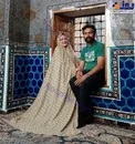 پوشش دیده نشده بهاره رهنما در کنار همسرش+عکس