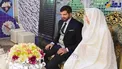 مراسم عقد زوج تازه مسلمان لبنانی و اوکراینی در حرم حضرت عبدالعظیم/عکس