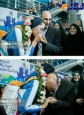 بوسه کیمیا علیزاده بر دستان پدر