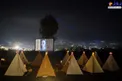 تصویری جالب از سینمای صحرایی در اندونزی
