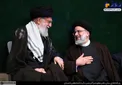 خوش و بش رهبر انقلاب و آیت الله رئیسی در حاشیه مراسم عزاداری + عکس