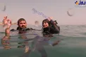 غواصی خانم بازیگر با همسرش+عکس