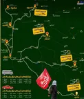 نقشه کامل مسیرهای پیاده‌روی اربعین و نرخ کرایه های شهرهای عراق