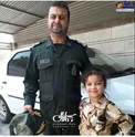 «سرهنگ امید فرخی» یکی از شهدای حمله تروریستی در کنار فرزندش+عکس