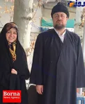 عکس/ تیپ جالب یادگار امام در روز برفی