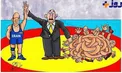 کاریکاتوری از پیروزی حسن یزدانی برحریفانش