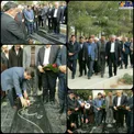 عکس/ ادای احترام استاندار سمنان به مزار والدین رییس جمهور