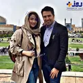 وارش در کنار همسر واقعی اش/عکس