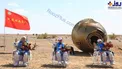 عکس/ بازگشت 3 فضانورد چینی با کپسول به زمین
