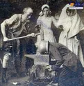 روشی عجیب برای درمان سردرد در زمان قدیم/عکس