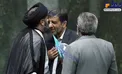 نماینده مجلس بدون ماسک در آغوش عزت‌الله ضرغامی+عکس