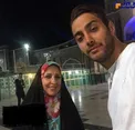 تیپ متفاوت خانم بازیگر در حرم امام رضا/عکس