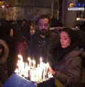 هدیه تهرانی زیر پل حافظ شمع روشن کرد +عکس