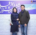 تیپ متفاوت خانم بازیگر و همسر پزشکش در جشنواره فیلم فجر+عکس