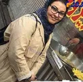 عکس/ خانم بازیگر در حال خرید فلافل بیروتی