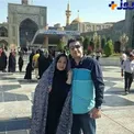 عکس دیده نشده از نیوشا ضیفمی و همسرش در مشهد