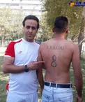 خالکوبی عجیب علی کریمی+عکس