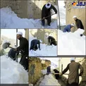برف روبی طلاب خراسان شمالی در روستاها+عکس