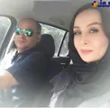 سلفی جالب زن و شوهر بازیگر در ماشین