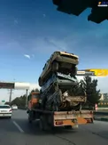 حمل خطرناک و غیر مجاز خودرو فرسوده!+عکس