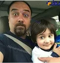 ژست جالب این بازیگر و پسرش را ببینید!