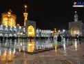 عکس/نمایی زیبا از بارش باران در حرم مطهر رضوی