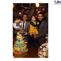 حسین ماهینی و دخترش در جشن تولد فرزند سپهر حیدری/عکس