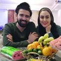 نیلوفر شهیدی و همسرش در شب یلدا+عکس