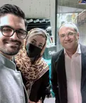 سینا شعبانخانی و همسرش در کنار رامبدجوان/عکس