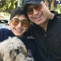 سلفی بازیگر مشهور با پسرش و یک حیوان بامزه