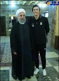 عکس یادگاری سردار آزمون با رئیس جمهور روحانی