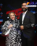 بهاره رهنما با تیپ پلنگی در کنار همسرش!/عکس