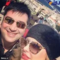 جدیدترین سلفی نیوشا ضیغمی و همسرش در خارج از کشور