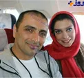 زن و شوهر بازیگر در هواپیما + عکس