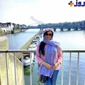 پوشش عجیب و خاص بازیگر زن مشهور کنار آب+ عکس