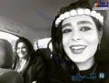 سانیا سالاری با تاج گل سرش/عکس