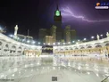 عکس/ رعد و برق فوق العاده زیبا در آسمان مکه