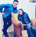 عکس یادگاری مجری معروف با دختر قهرمان المپیک