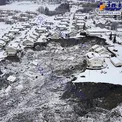 نمای هوایی از رانش زمین در نروژ
