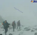 تصویری از بارش برف در ارتفاعات سبلان