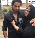 غم و اندوه فرهاد مجیدی در مراسم ترحیم پدرش+عکس