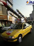 تاکسی حمل موشک در راهپیمایی 22 بهمن/عکس