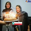 تولد خانم بازیگر در اکران فیلم جدیدش با حضور هنرمندان + عکس