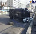 تصادف سنگین بی‌ا‌م‌ و در ولنجک تهران +عکس