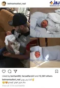 بهنام صفوي و پسر نوزادش+عکس