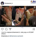عكس/ بوسه رهبر انقلاب بر دستان دختركي خردسال