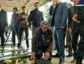 جانشین شهید ابومهدی المهندس بر مزار حاج قاسم سلیمانی/عکس