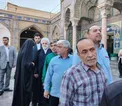 عکس/ رئیس قوه قضائیه در صف اخذ رأی حرم عبدالعظیم