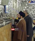 فرزند رهبرانقلاب شب گذشته در حرم مطهر رضوی+عکس